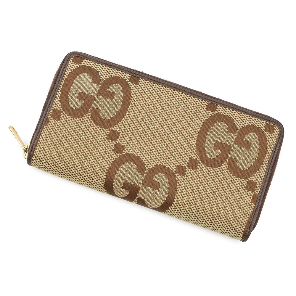 Gucci Jumbo GG Canvas Long Wallet Round Zipper